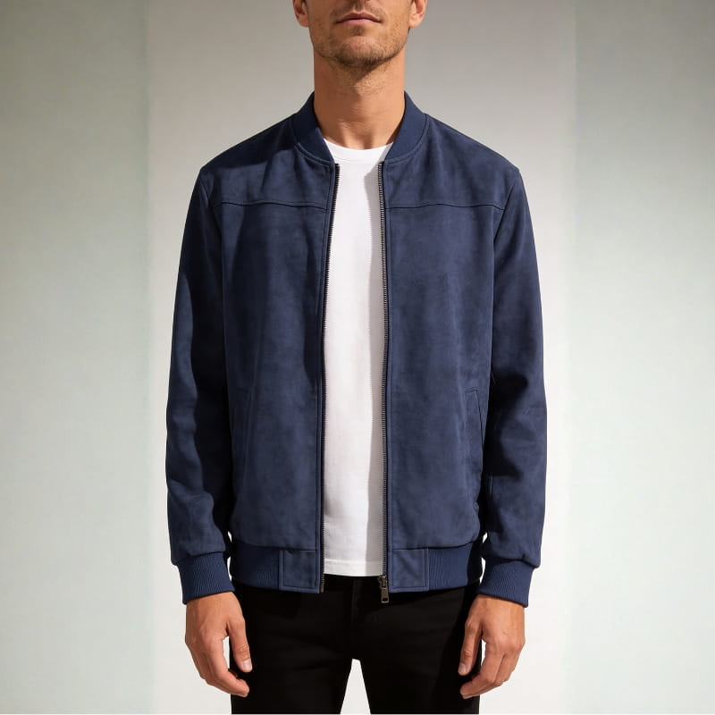 Matteo Woven Cotton Bomber Jacket – Lightweight Casual Jacket