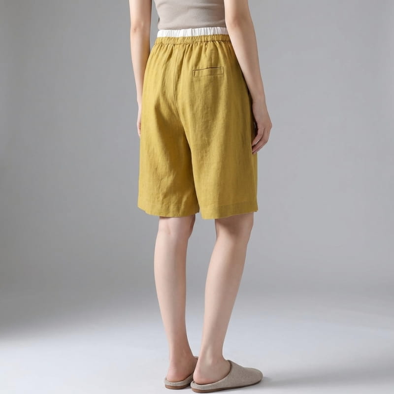 Jasmin Linen Drawstring Shorts – Lightweight Casual Summer Shorts