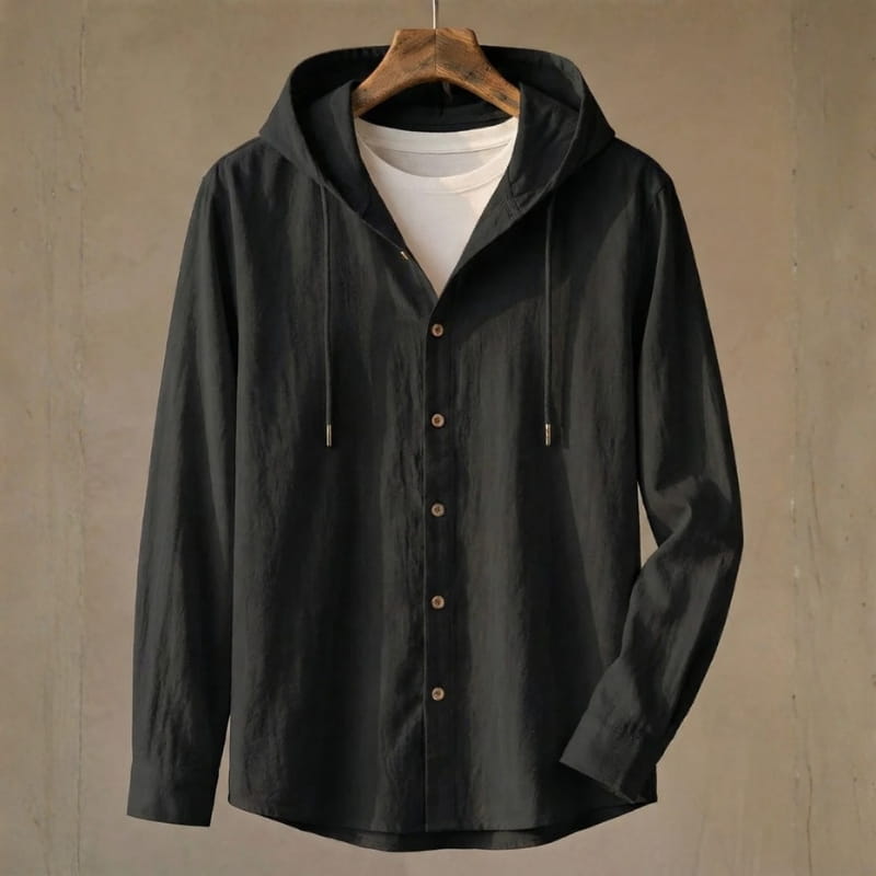Mariano Cotton-Linen Hooded Shirt – Lightweight Breathable Casual Top