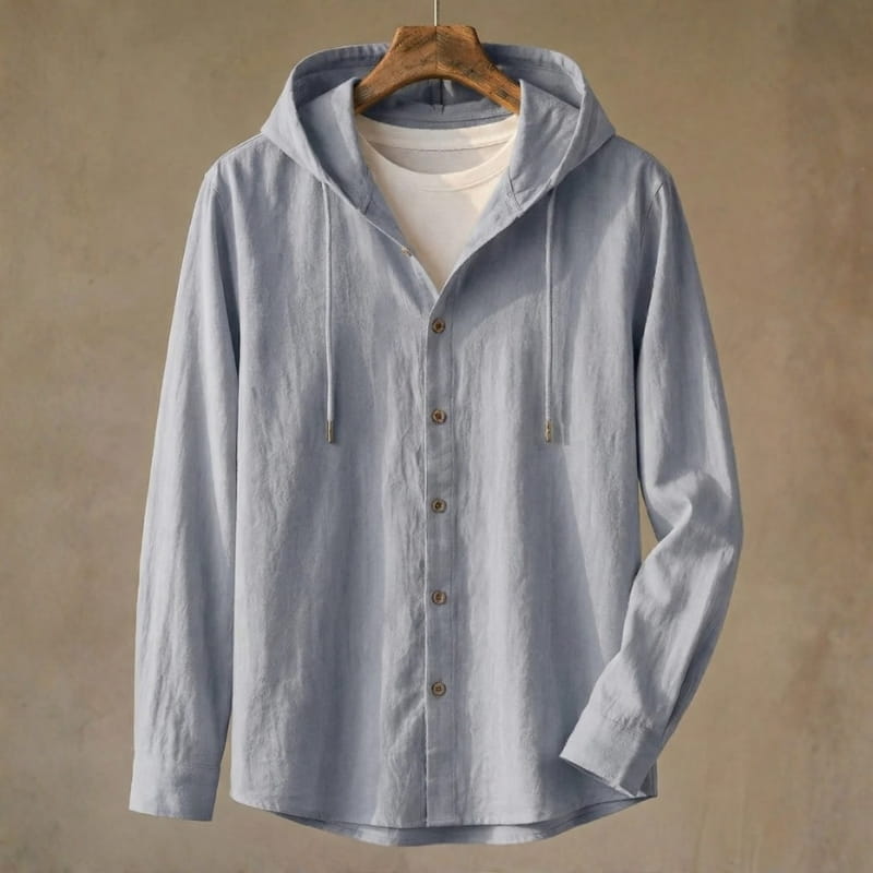 Mariano Cotton-Linen Hooded Shirt – Lightweight Breathable Casual Top