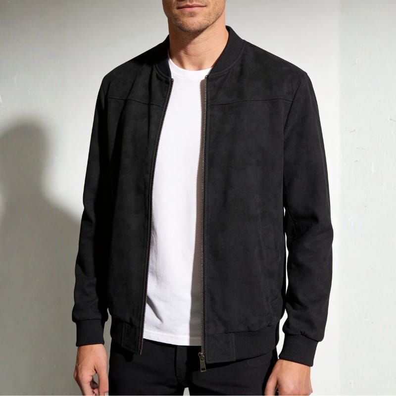 Matteo Woven Cotton Bomber Jacket – Lightweight Casual Jacket