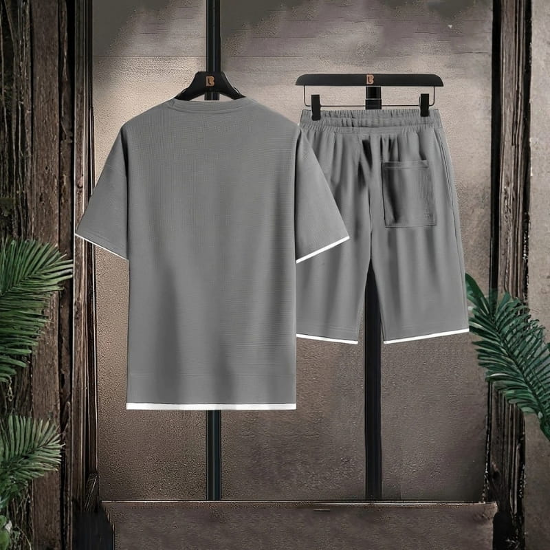 Hawthorne Waffle-Knit Relaxed Lounge Set – Soft Breathable Two-Piece Outfit