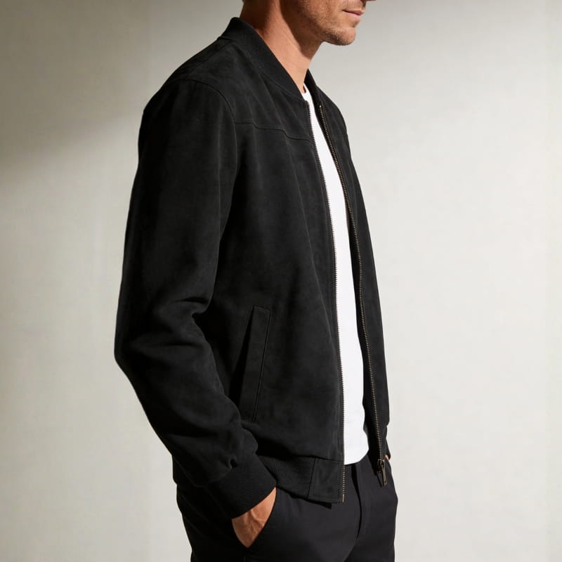 Matteo Woven Cotton Bomber Jacket – Lightweight Casual Jacket