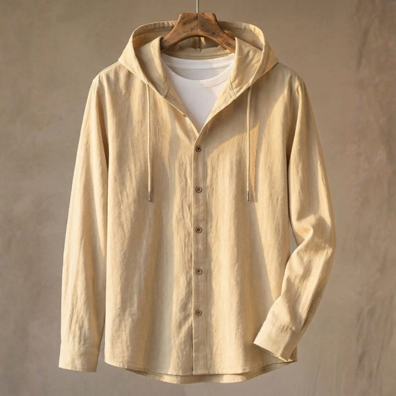 Mariano Cotton-Linen Hooded Shirt – Lightweight Breathable Casual Top