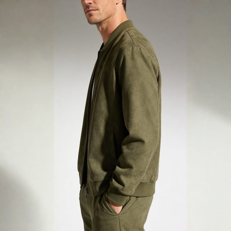 Matteo Woven Cotton Bomber Jacket – Lightweight Casual Jacket