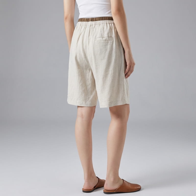 Jasmin Linen Drawstring Shorts – Lightweight Casual Summer Shorts