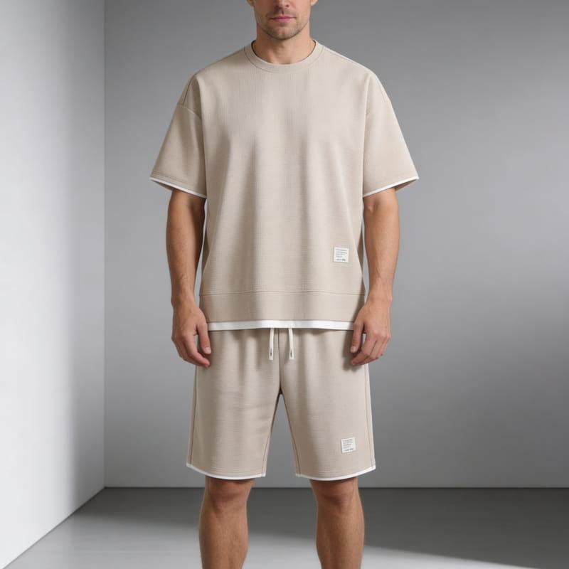 Hawthorne Waffle-Knit Relaxed Lounge Set – Soft Breathable Two-Piece Outfit