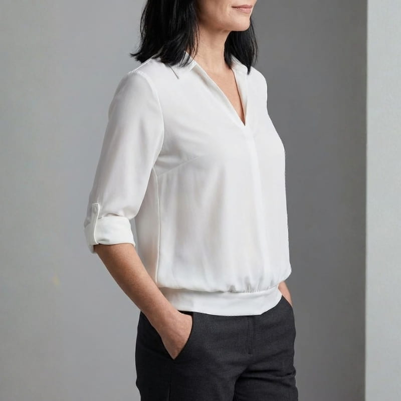 Francesca Silk-Look Relaxed Blouse – Lightweight Luxe Everyday Top