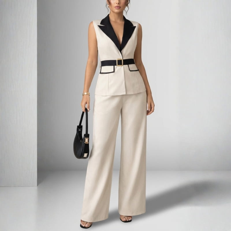 Valencia Women's Tailored Blazer and Trouser Set – Two Piece Power Suit