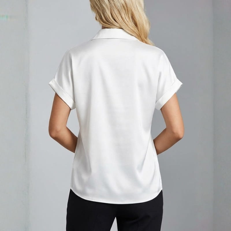 Seraphina Luxe: Premium Silk-Finish Satin Blouse