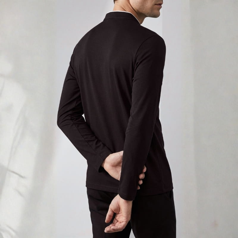 Brennan Half Zip Cotton Polo Shirt – Sleek Everyday Performance Top