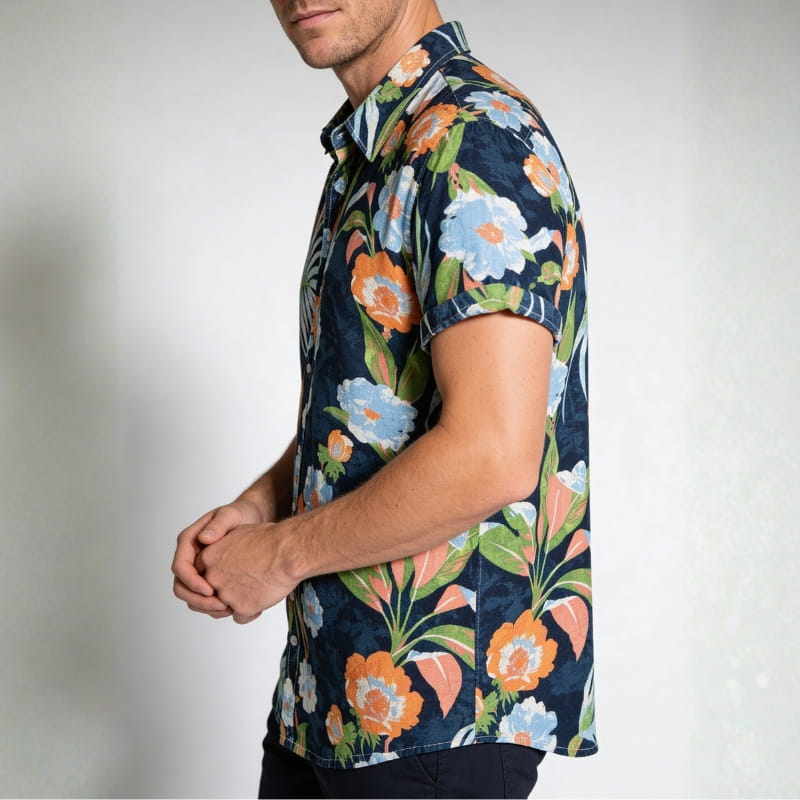 Sorrento Bloom Summer Shirt – Vibrant Floral Lightweight Casual Shirt