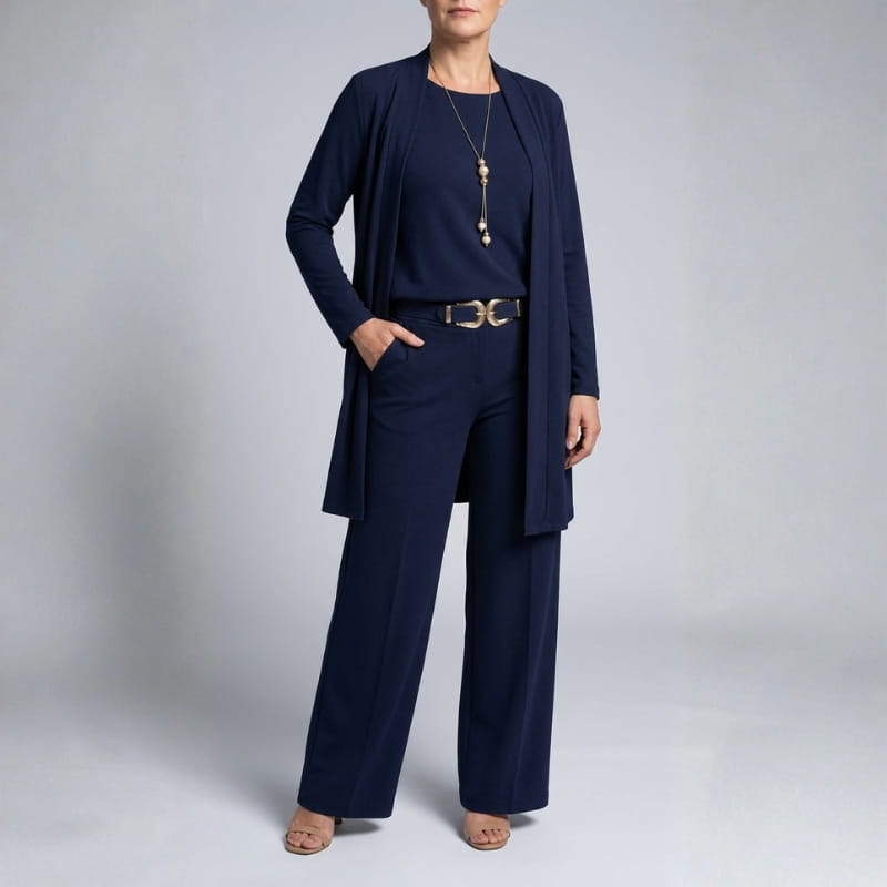 Myrna Soft Knit Three-Piece Set – Cozy Stretch Lounge Ensemble