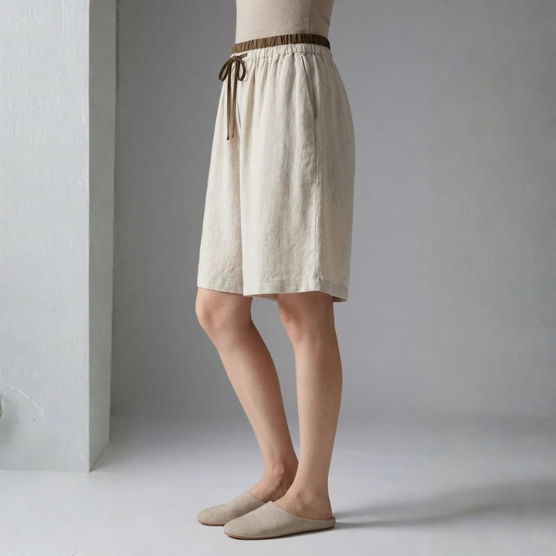 Jasmin Linen Drawstring Shorts – Lightweight Casual Summer Shorts