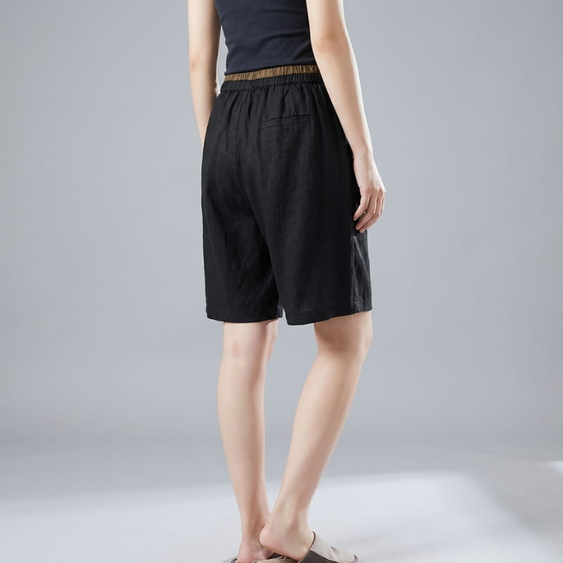 Jasmin Linen Drawstring Shorts – Lightweight Casual Summer Shorts