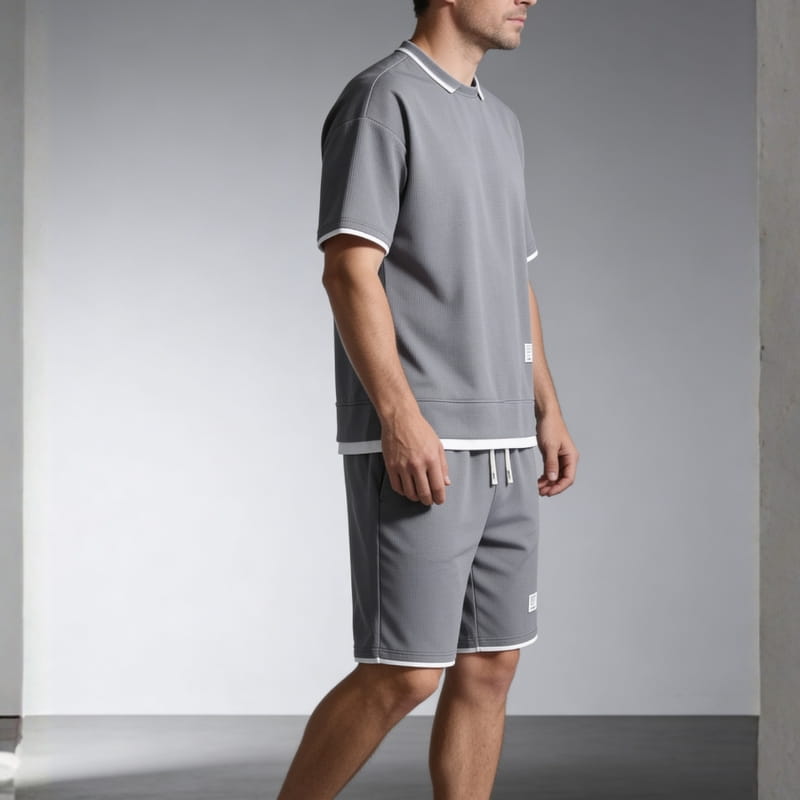 Hawthorne Waffle-Knit Relaxed Lounge Set – Soft Breathable Two-Piece Outfit