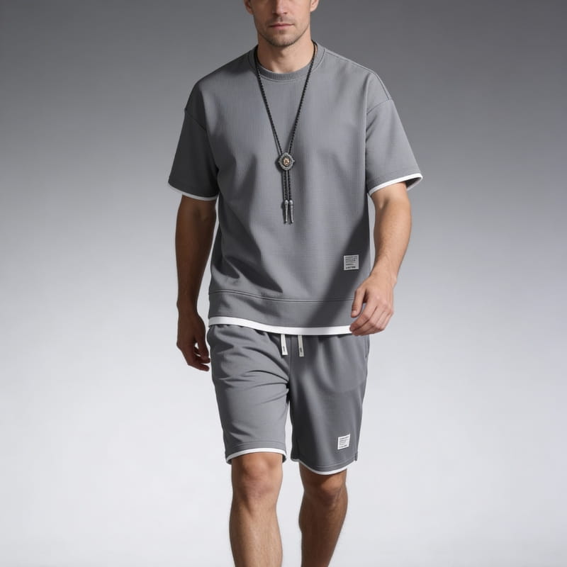 Hawthorne Waffle-Knit Relaxed Lounge Set – Soft Breathable Two-Piece Outfit