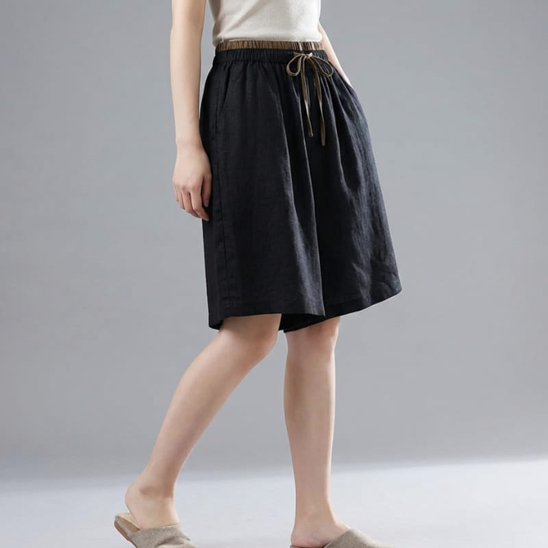 Jasmin Linen Drawstring Shorts – Lightweight Casual Summer Shorts