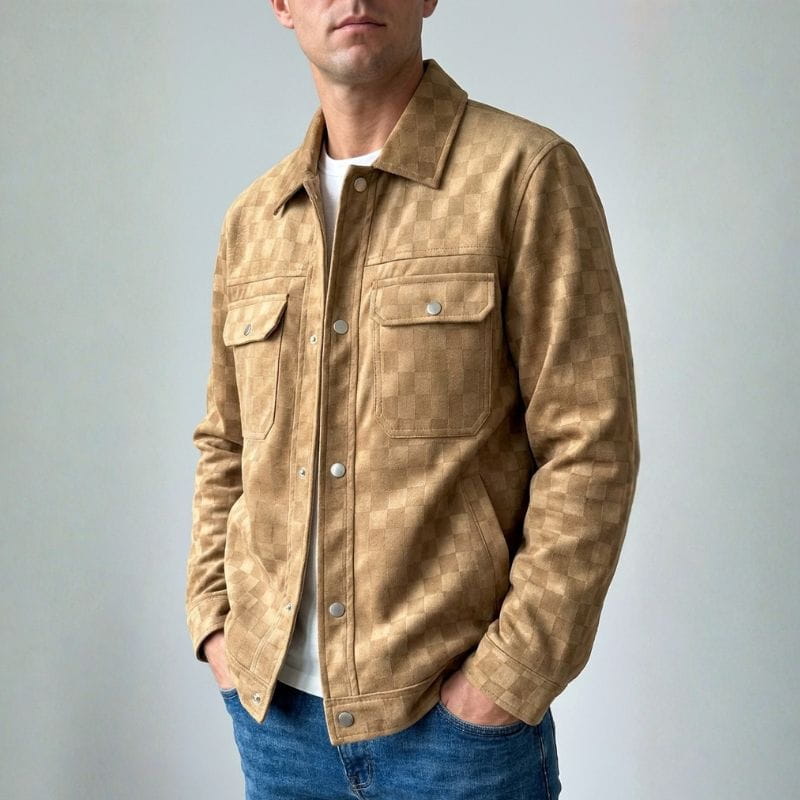 Bellano Check Suede Jacket