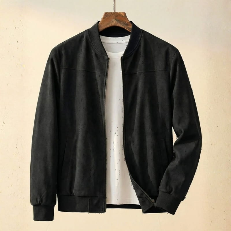 Matteo Woven Cotton Bomber Jacket – Lightweight Casual Jacket