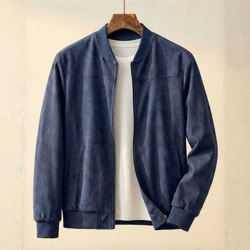 Matteo Woven Cotton Bomber Jacket – Lightweight Casual Jacket