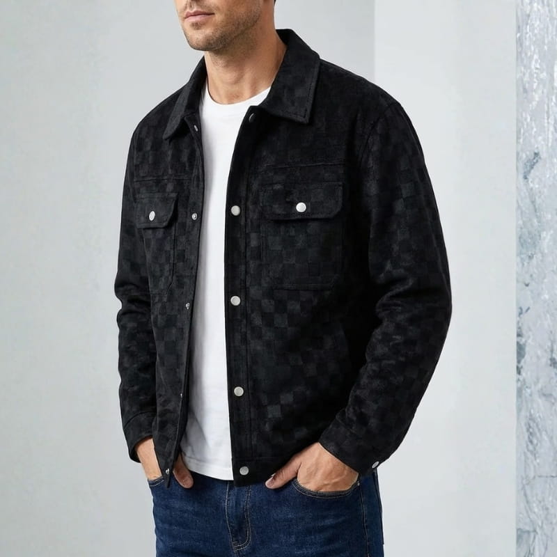 Bellano Check Suede Jacket