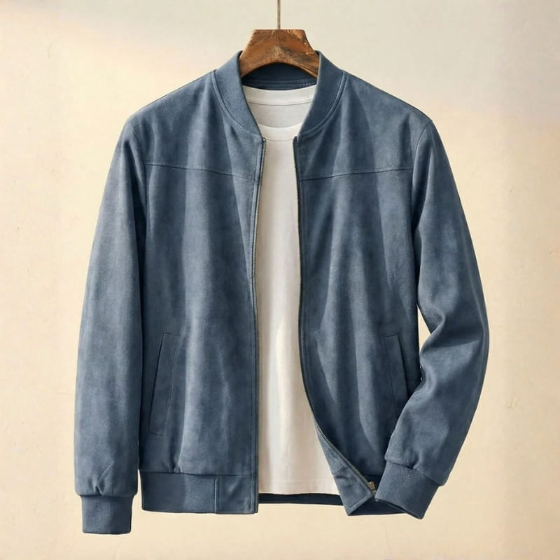 Matteo Woven Cotton Bomber Jacket – Lightweight Casual Jacket