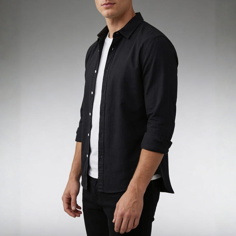 Landon Cotton Relaxed Button-Down Shirt – Lightweight Casual Essential