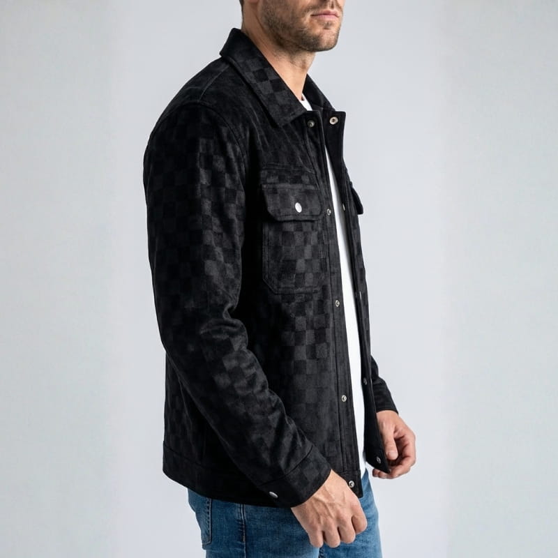 Bellano Check Suede Jacket