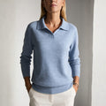 Esmé Soft Stretch Knit Polo Collar Sweater – Everyday Comfort Pullover