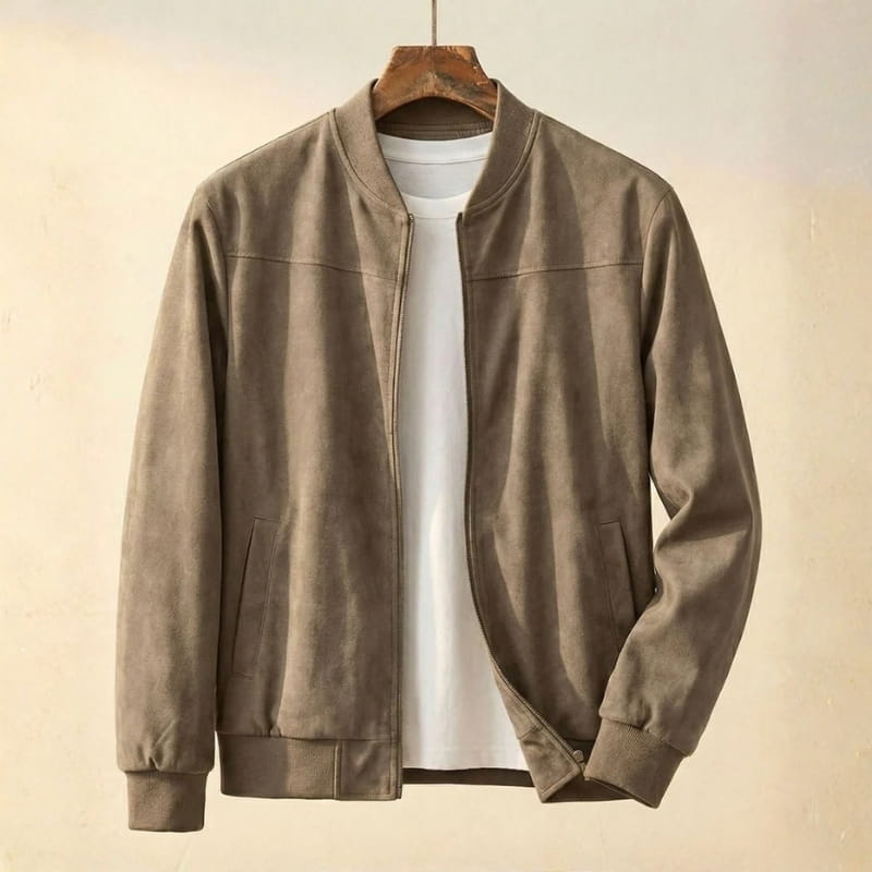 Matteo Woven Cotton Bomber Jacket – Lightweight Casual Jacket