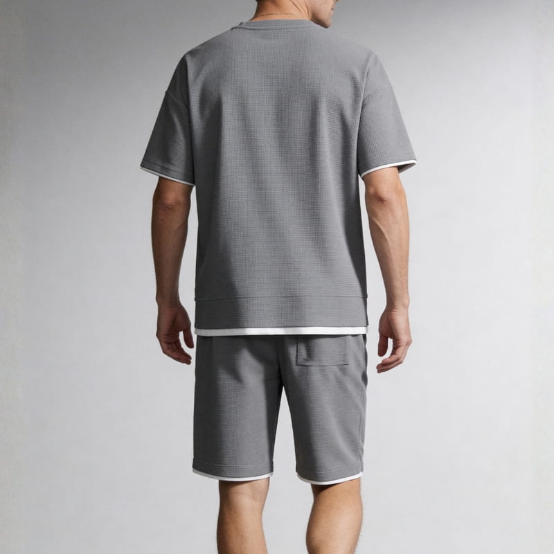 Hawthorne Waffle-Knit Relaxed Lounge Set – Soft Breathable Two-Piece Outfit