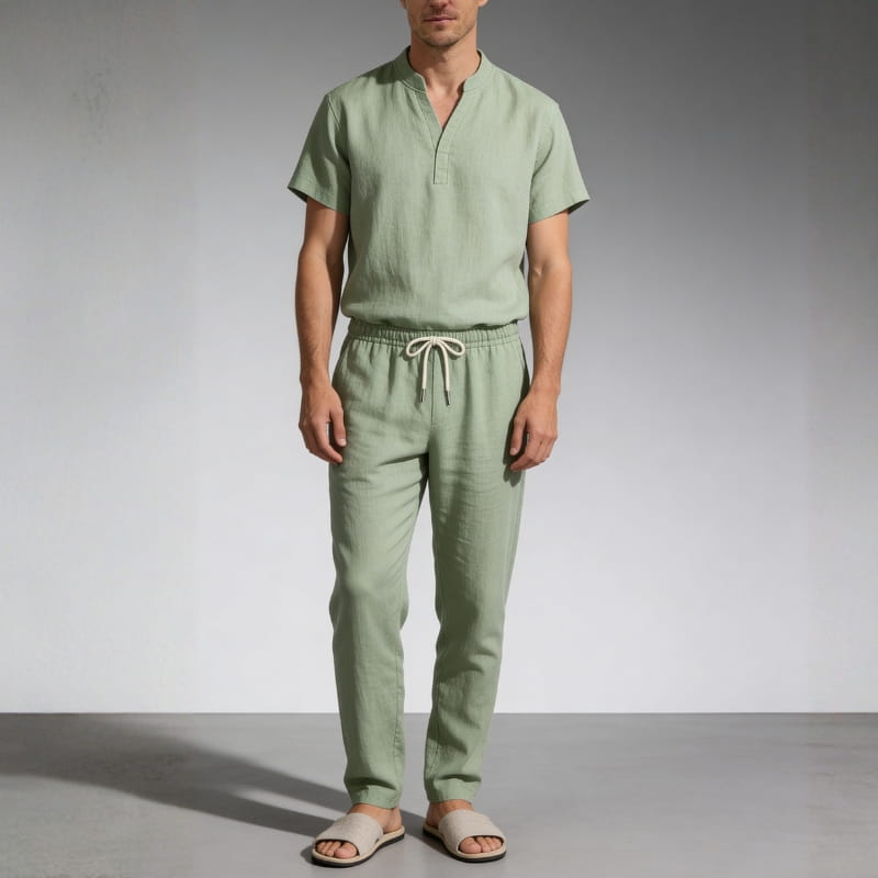 Javier Linen Blend Lounge Set – Lightweight Casual Ensemble