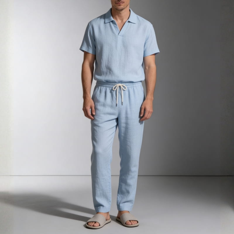 Javier Linen Blend Lounge Set – Lightweight Casual Ensemble