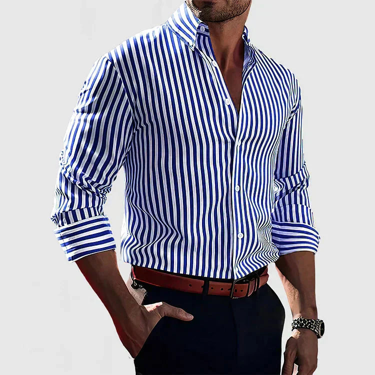 Felix Striped Shirt – Refined Cotton Button-Up with Everyday Ease