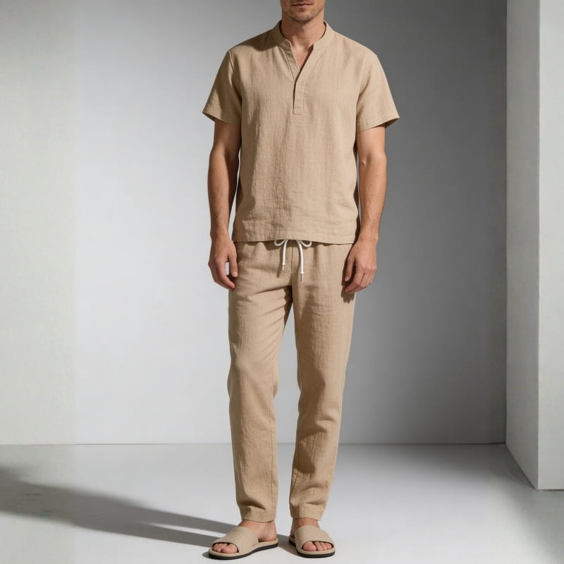 Javier Linen Blend Lounge Set – Lightweight Casual Ensemble