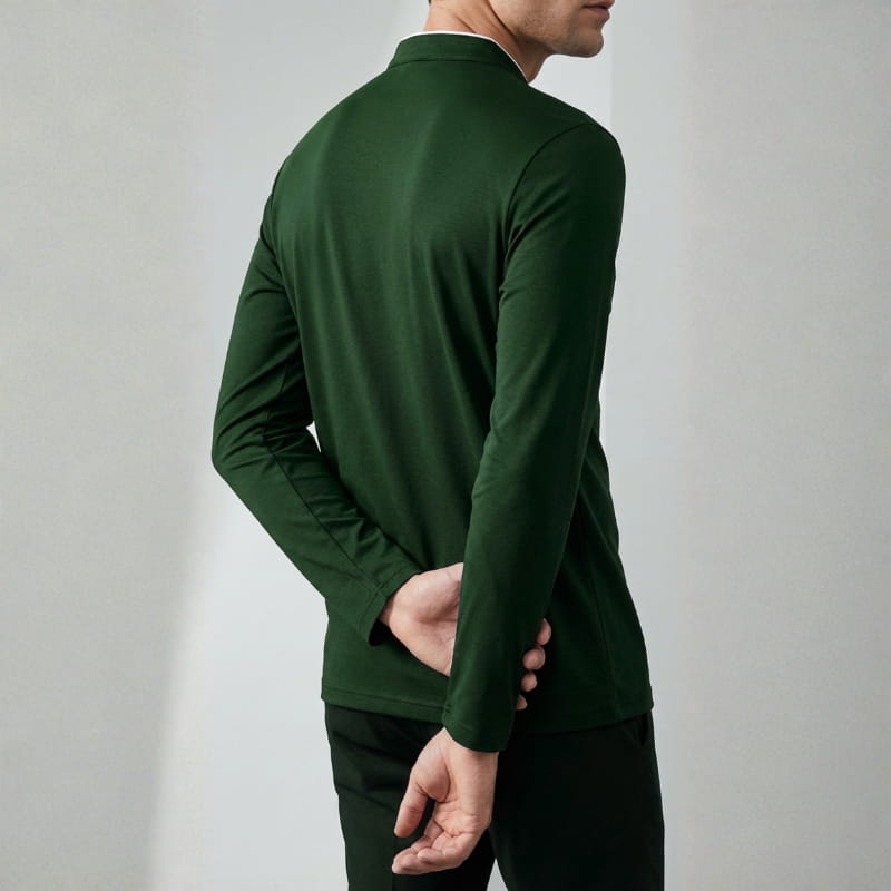 Brennan Half Zip Cotton Polo Shirt – Sleek Everyday Performance Top
