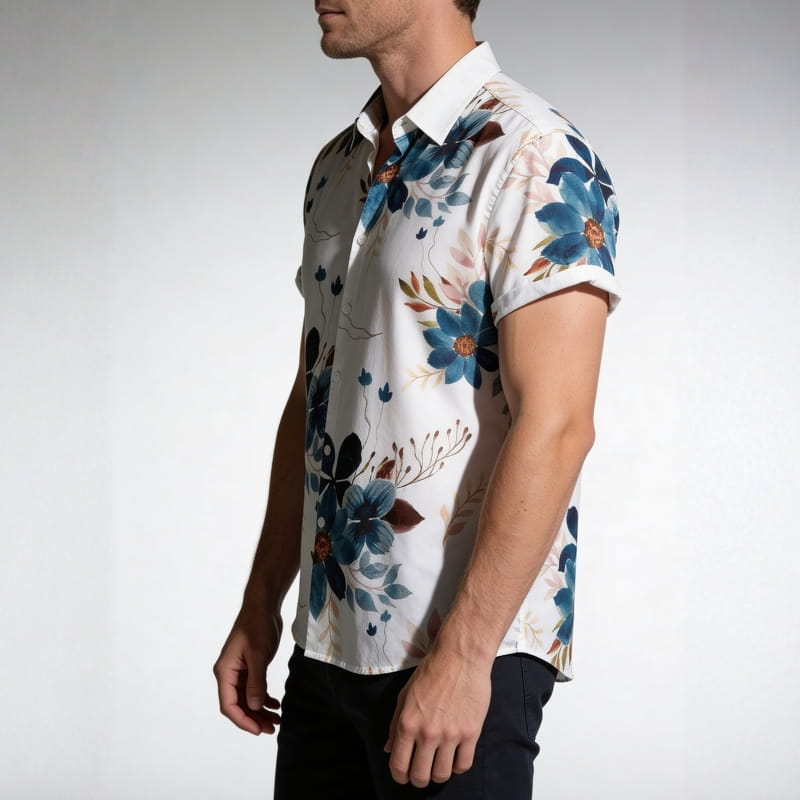 Sorrento Bloom Summer Shirt – Vibrant Floral Lightweight Casual Shirt