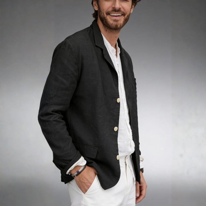 Mariano Relaxed Linen Summer Blazer – Lightweight Tailored Casual Jacket