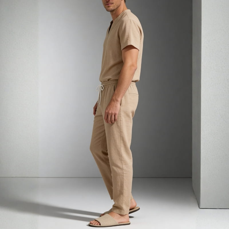 Javier Linen Blend Lounge Set – Lightweight Casual Ensemble
