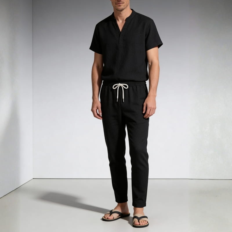 Javier Linen Blend Lounge Set – Lightweight Casual Ensemble