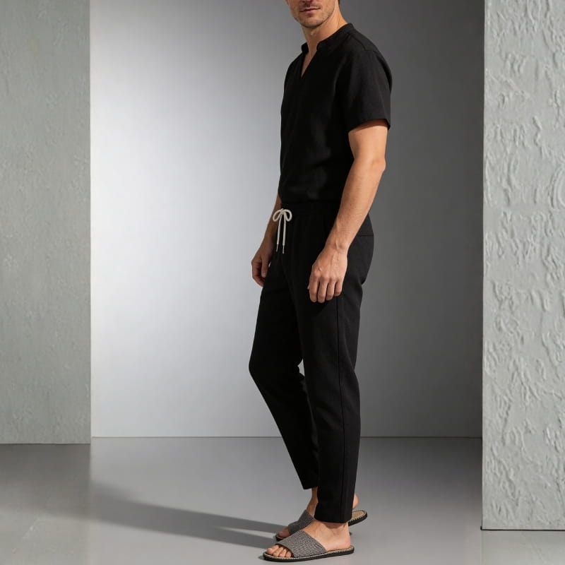 Javier Linen Blend Lounge Set – Lightweight Casual Ensemble