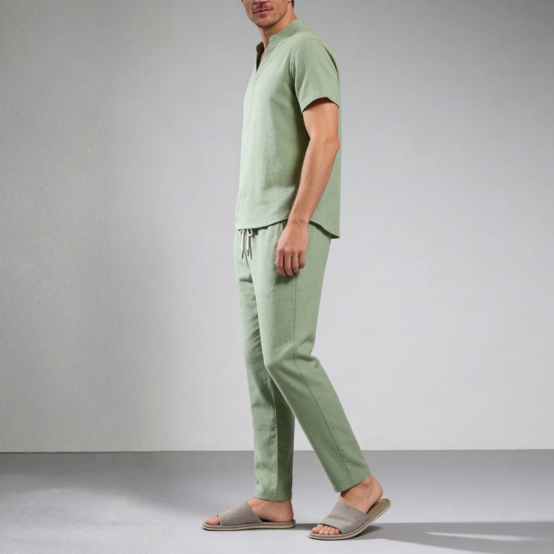 Javier Linen Blend Lounge Set – Lightweight Casual Ensemble