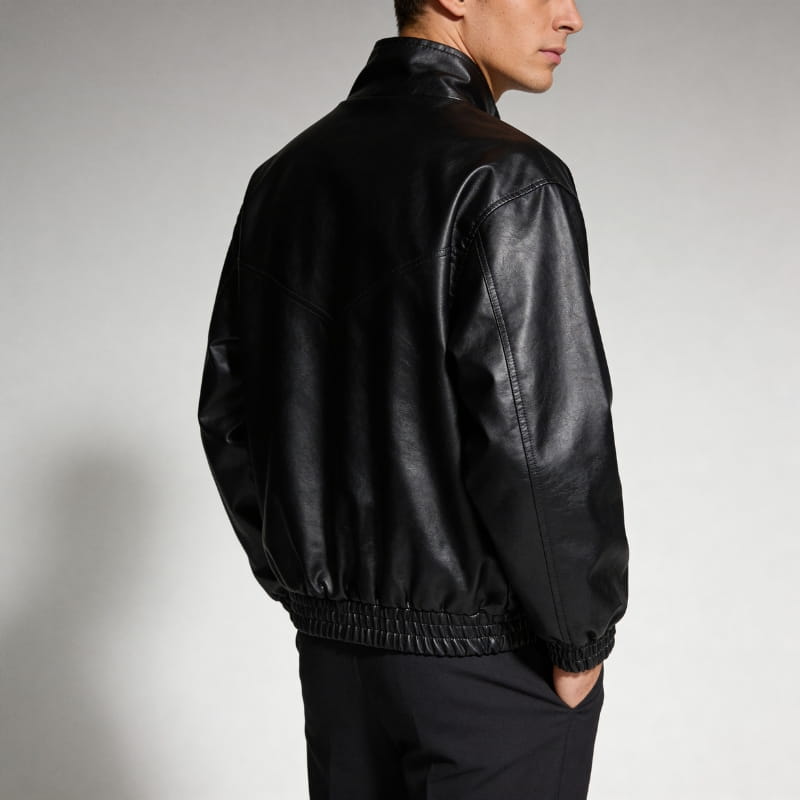 Marco Genuine Leather Bomber Jacket – Soft Durable Casual Outerwear
