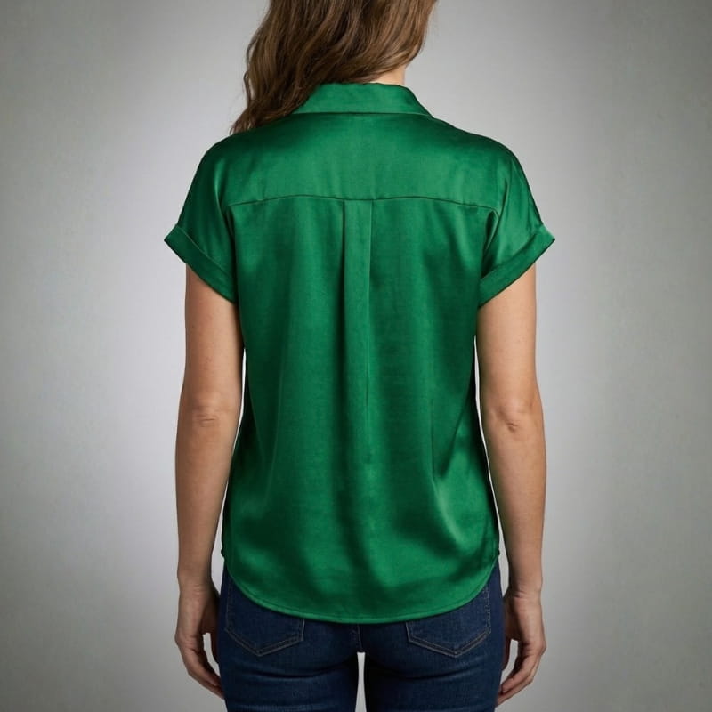 Seraphina Luxe: Premium Silk-Finish Satin Blouse