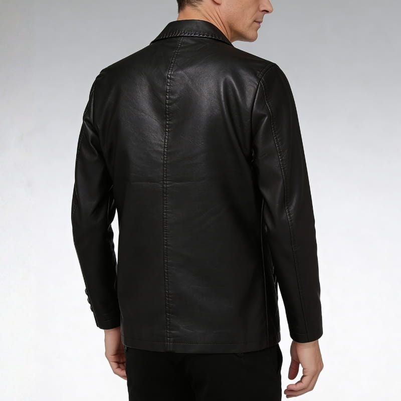 Alessandro Premium Leather Jacket - Sleek Tailored Casual Outerwear