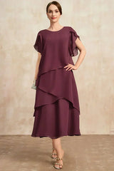 Celina Asymmetrical Chiffon Midi Dress – Effortless Elegance for Every Special Occasion