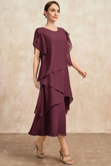 Celina Asymmetrical Chiffon Midi Dress – Effortless Elegance for Every Special Occasion