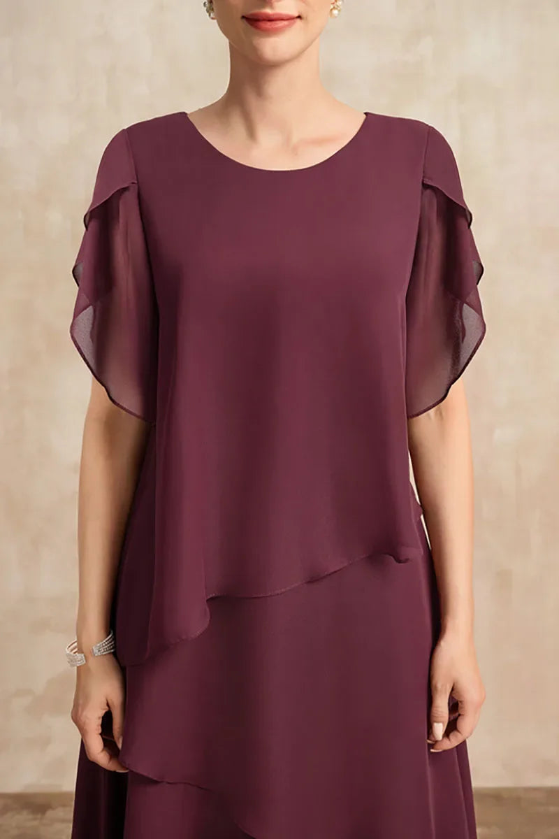 Celina Asymmetrical Chiffon Midi Dress – Effortless Elegance for Every Special Occasion