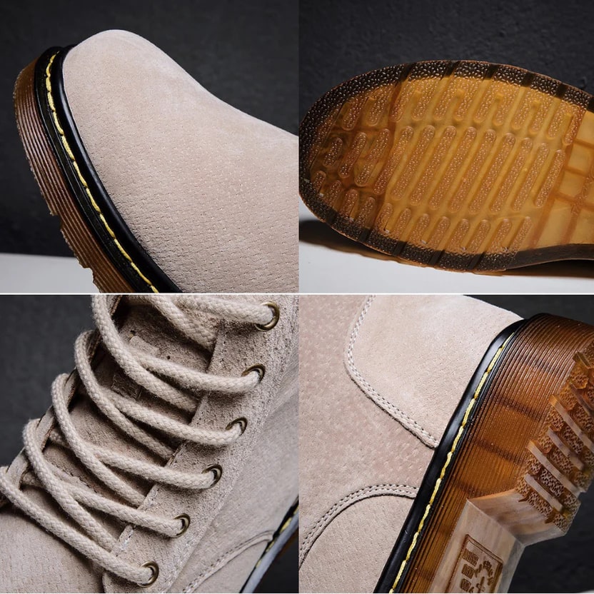 Bennetton Men’s Suede Boots – Lace-Up Suede with Cushioned Insole & Durable Outsole